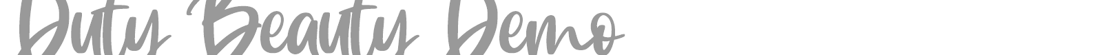 Duty Beauty font preview